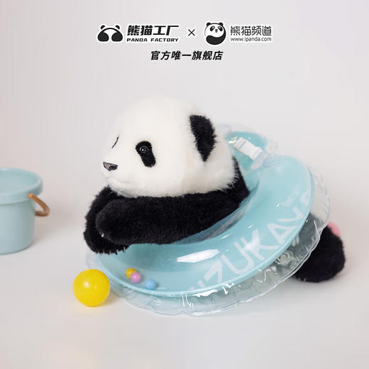 熊猫熊猫工厂 仿真熊猫玩偶 3月龄 萌兰 熊猫基地玩偶爬抱姿公仔羊皮毛绒玩具 商品图2