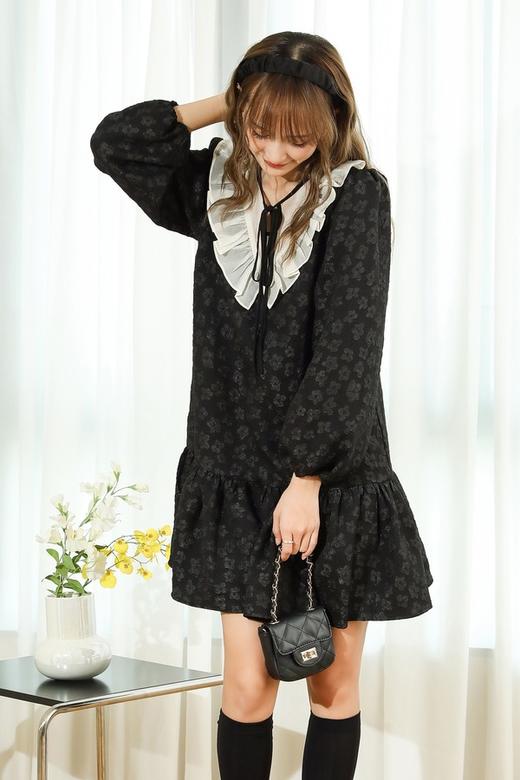 Stay2Weeks 设计感提花荷叶边连衣裙 13537 商品图2