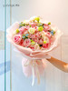 【粉色佳人】粉玫瑰混搭花束 商品缩略图0
