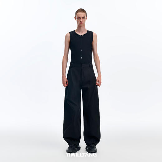 TIWILLTANG启世录“境炙唤启”双褶阔腿休闲裤 商品图3