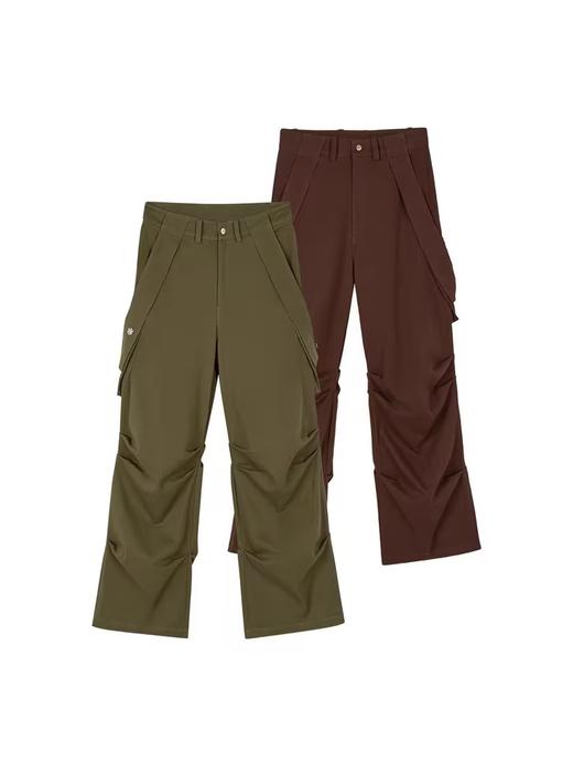 FMACM/CK2451/延伸立体口袋打褶堆叠宽松阔腿工装裤 商品图3