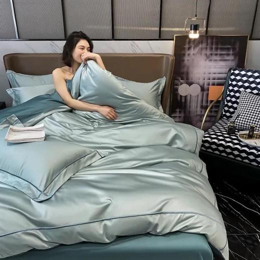 钱皇 长绒棉贡缎四件套 | 活性印染 久洗不易褪色 吸湿透气 柔软亲肤 如丝如缎 品质奢华 五星级体验 商品图1