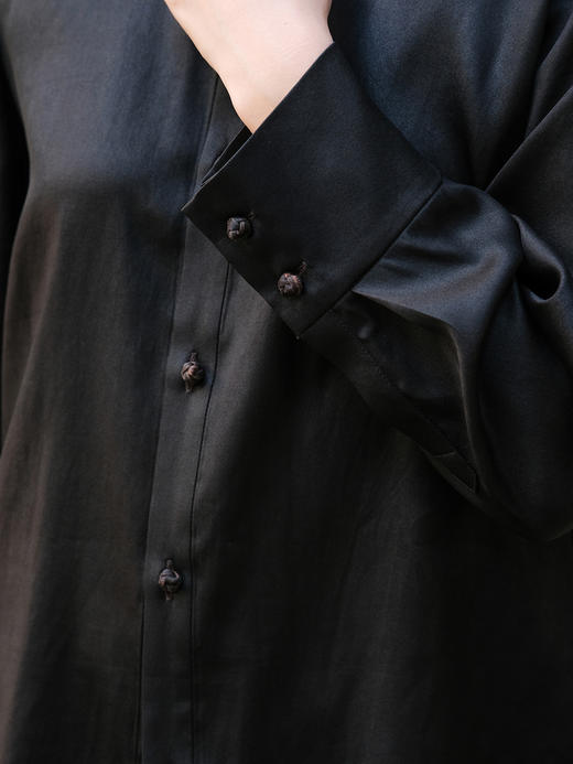 盛唐牡丹 |重缎皮子香云纱女衬衫 商品图3