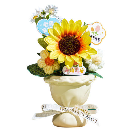 （满两件包邮）教师节礼物2024新款仿真实用花束、盆栽_ym 商品图4