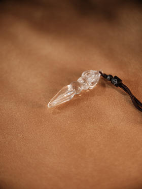 积分兑换：白水晶金刚杵 长约6cm【器悟雅玩】