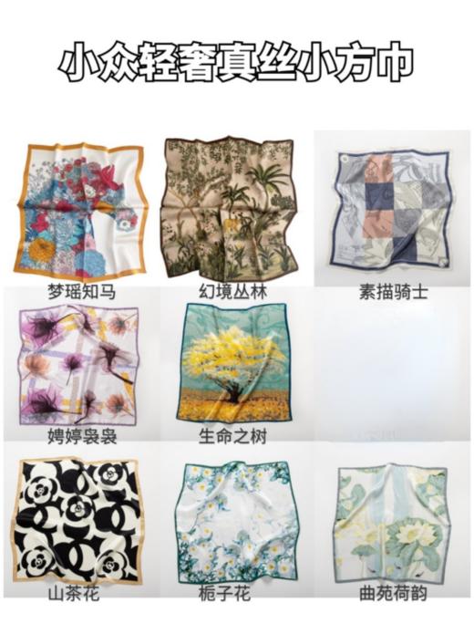🥳🥳🥳【HLUOS小众轻奢真丝小方巾礼盒装】秋季拥有精致贵感的秘诀是．👛 👛 . 当然是戴上一条丝巾啦 商品图0