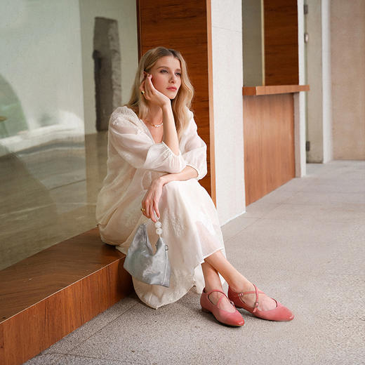 【阿么古纹马皮鞋】一字扣复古小众设计感玛丽珍鞋子小众设计感1CM 商品图4