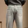 【新款DQ】大依优型大码松紧腰直筒牛仔裤长裤男舒适休闲简约百搭加肥加大男装潮款 商品缩略图2