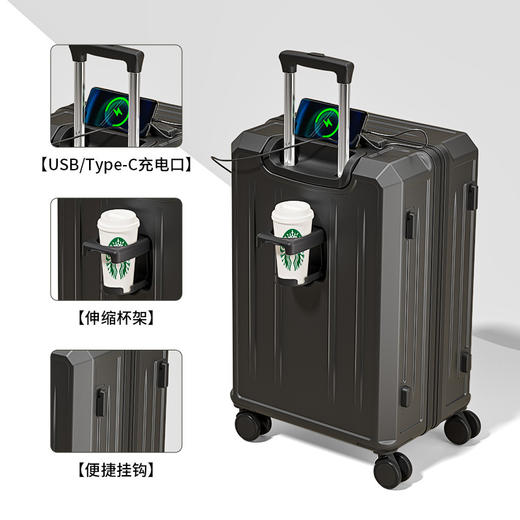 【新款多功能行李箱】26寸大容量旅行箱登机箱 高颜值拉杆箱密码皮箱子 国庆出游必备新年春节出行 商品图9