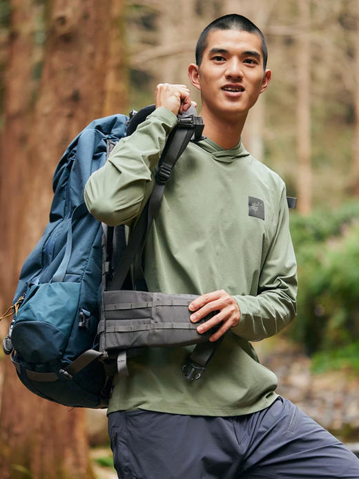 隐者山之道户外休闲防晒速干抗菌舒适透气春夏云溪帽衫 商品图2