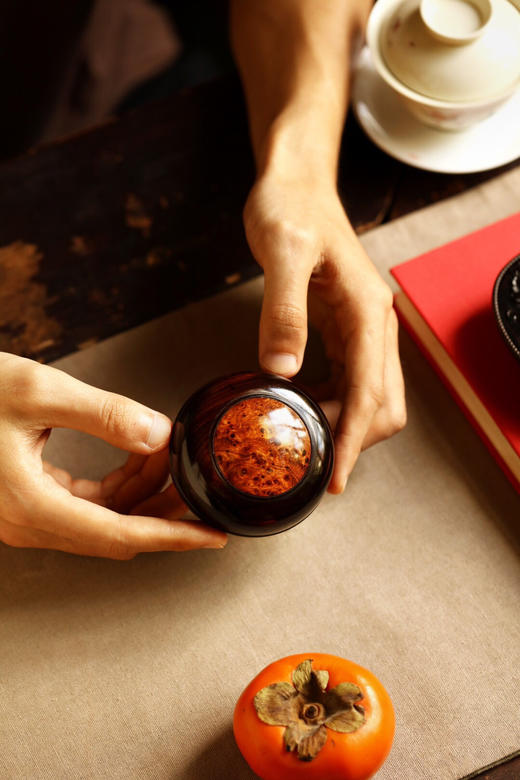 【青山特惠】紫光檀【福禄宝扇】香炉礼盒 b43 商品图2