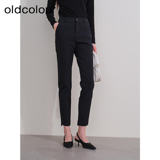 oldcolour欧珂冬季新款纯色韩版休闲铅笔裤长裤女P440703A1 商品图0