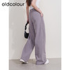 oldcolour冬季新款简约通勤高腰直筒运动宽松阔腿休闲裤P410703A1 商品缩略图4