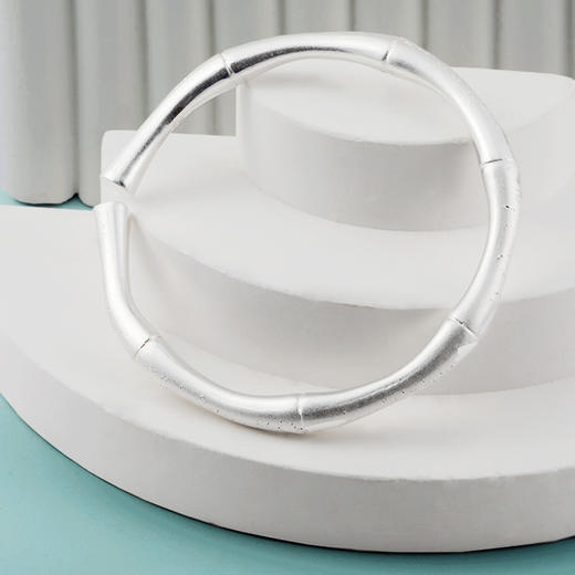 竹梦悠然银手镯 商品图3