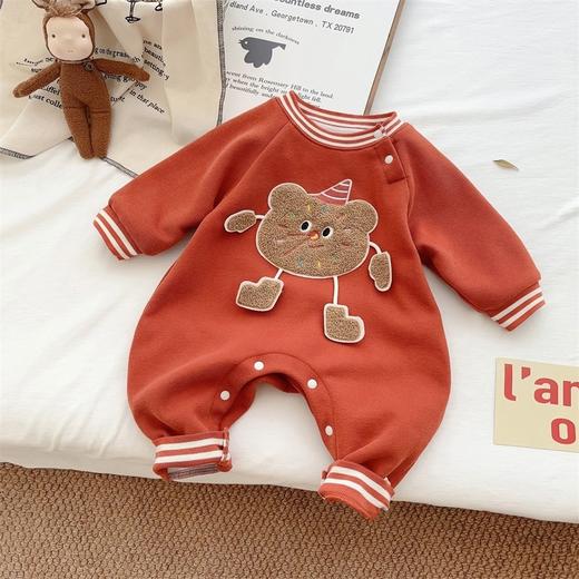 【婴儿秋装新款三色爬服】男女长袖爬衣卡通宝宝连体衣男宝宝a类外出服 商品图2