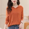 CC-58-8211羊毛衫连帽卫衣女春秋2024新款针织宽松百搭洋气外穿套头打底毛衣 商品缩略图2