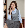 【专属特惠】熙世界假两件针织衫长袖学院风条纹衬衫翻领拼接上衣2025秋新款 商品缩略图2