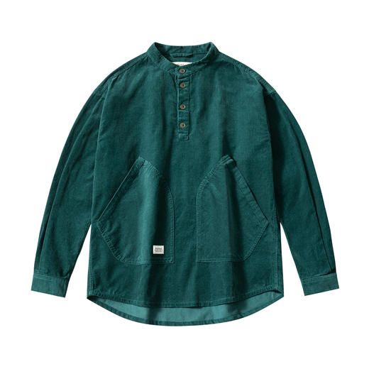 吃茶去chichaqu2024灯芯绒小立领衬衫日系宽松休闲城市户外百搭 商品图3