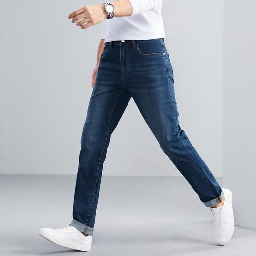 【高弹】柒牌牛仔裤男2024秋冬新款舒适耐磨休闲百搭水洗直筒长裤 127H72050 商品图1