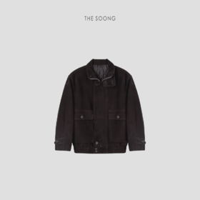 THESOONG|"摩洛哥"极简高奢羊皮翻领松弛感皮衣HBPY4457