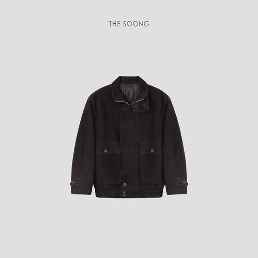 THESOONG|"摩洛哥"极简高奢羊皮翻领松弛感皮衣HBPY4457 商品图0