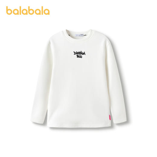 巴拉巴拉童装儿童长袖T恤女童加绒大童保暖内搭上衣圆领时尚潮酷 商品图1
