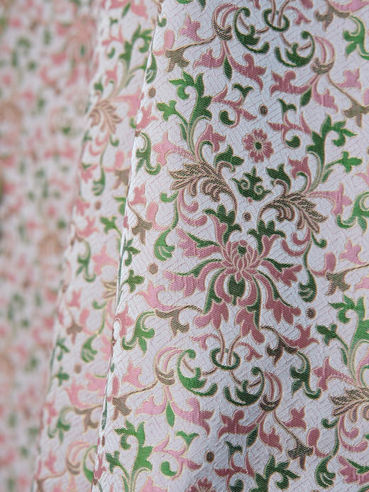 盛唐婧 |中式国风宋锦缠枝花交领外套 商品图5