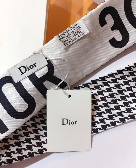 迪O千鸟格字母双面戴丝带丝巾发带包带 商品图13