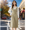 8/22奢姿大码女装2024冬季气质翻领裙子胖妹妹时尚假两件拼接连衣裙9943862028 商品缩略图1