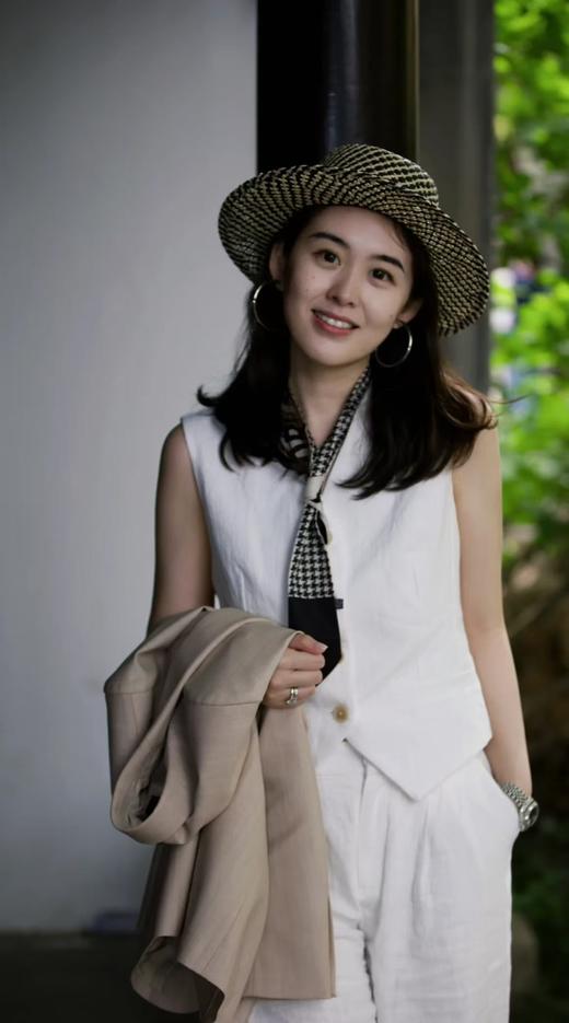 迪O千鸟格字母双面戴丝带丝巾发带包带 商品图10