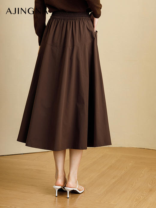 【商场同款】阿菁娜2024秋季新品优雅休闲通勤半裙A29Q113036 商品图4