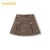 巴拉巴拉童装女童裙子儿童毛呢格子裙秋冬复古美拉德短裙洋气时尚 商品缩略图0