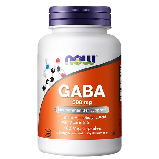 NOW诺奥 GABA γ-氨基丁酸胶囊 500mg 100粒 商品图1