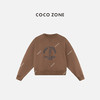 COCO ZONE 100棉设计感字母圆领插肩袖卫衣CC2C1617 商品缩略图0