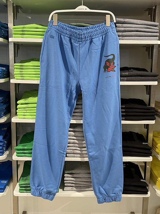 Lacoste/法国鳄鱼  女士纯棉印花系带束脚直筒休闲长裤 XF7335 商品图1