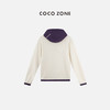  COCO ZONE 时尚撞色拼接连帽卫衣高级感宽松休闲上衣 24C10322 商品缩略图1