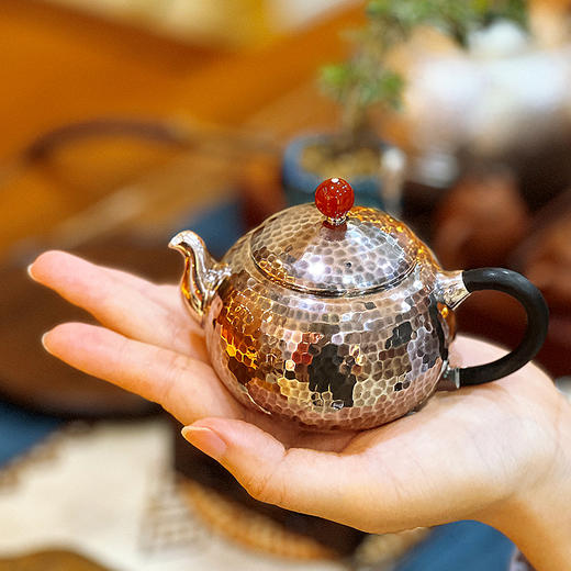 银痕锤纹泡茶壶 商品图4