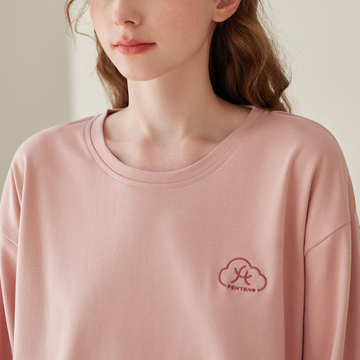 芬腾五好标准家居服秋季情侣睡衣女圆领纯棉长袖春秋款男套装休闲 商品图2