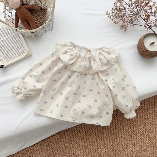 【甜美翻领清新衬衫背带裤两件套】秋装新款婴幼儿套装女童牛仔连身衣 商品图2