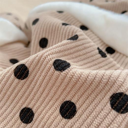 【韩版婴幼儿波点长爬】2024冬季棉服保暖加厚连体衣爬爬服宝宝外出服 商品图3