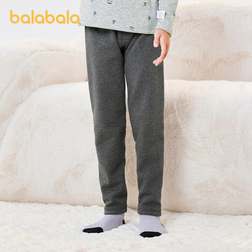 巴拉巴拉儿童秋裤男童保暖裤冬季加绒加厚裤子打底长裤校服内穿潮 商品图0