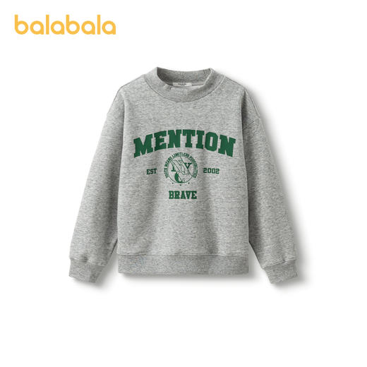 巴拉巴拉童装男童卫衣儿童秋冬新款中大童上衣加绒女童圆领潮 商品图4