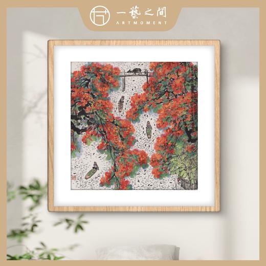 高清复制画 林丰俗《岭南初夏》48cm*48cm 含框 复制装饰画 新中式风格轻盈高清雅致好搭配茶室客厅书房办公室已装框 商品图2
