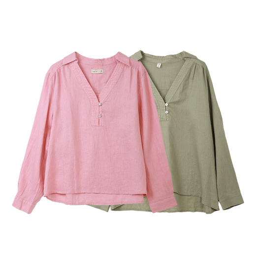 文艺亚麻衬衣 商品图1