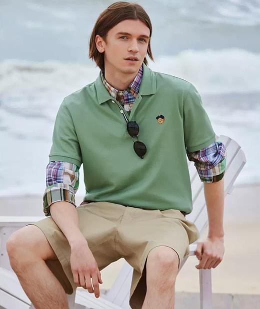 【大都会】TeenieWeenie小熊男装POLO衫T恤男2024秋季白色休闲翻领短袖上衣 商品图4