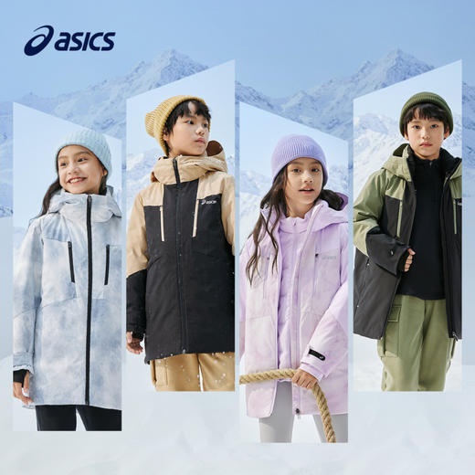 Asics/亚瑟士童装2024年冬季三防中长款羽绒服派克服加厚保暖外套 商品图4