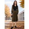 8/22奢姿大码女装2024秋季气质V领裙子胖妹妹时尚荷叶边拼接连衣裙9943855149 商品缩略图2