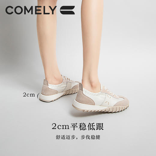 康莉KKF2K560拼款银色阿甘鞋秋透气百搭复古平底运动休闲德训鞋 商品图3