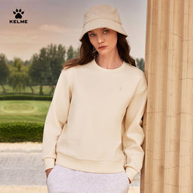 卡尔美方寸之间系列女士冬季新款加绒圆领卫衣