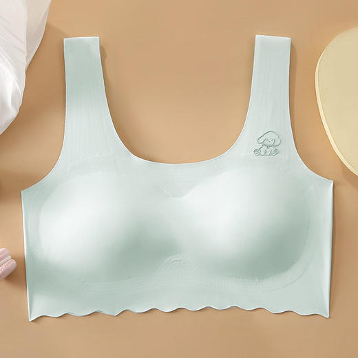 【少女发育期&背心款，大大降低少女的排斥心理】固定杯一体式无痕 少女学生发育期内衣 冰丝运动背心文胸 女童青春期内衣-QQ 商品图8